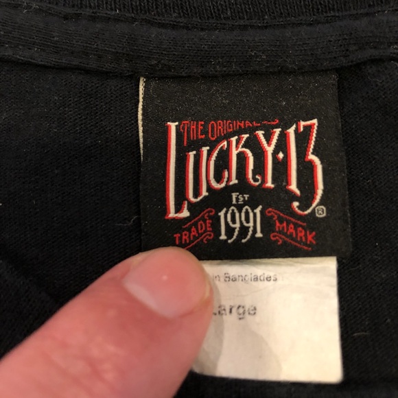 Lucky 13 “est 1991”, Black, “Hell Bent for Speed”, Tshirt, Large, Like New!!! - Picture 4 of 6